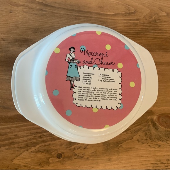 Vintage retro potluck by Rosanna macaroni cheese casserole dish with lid - Picture 2 of 16